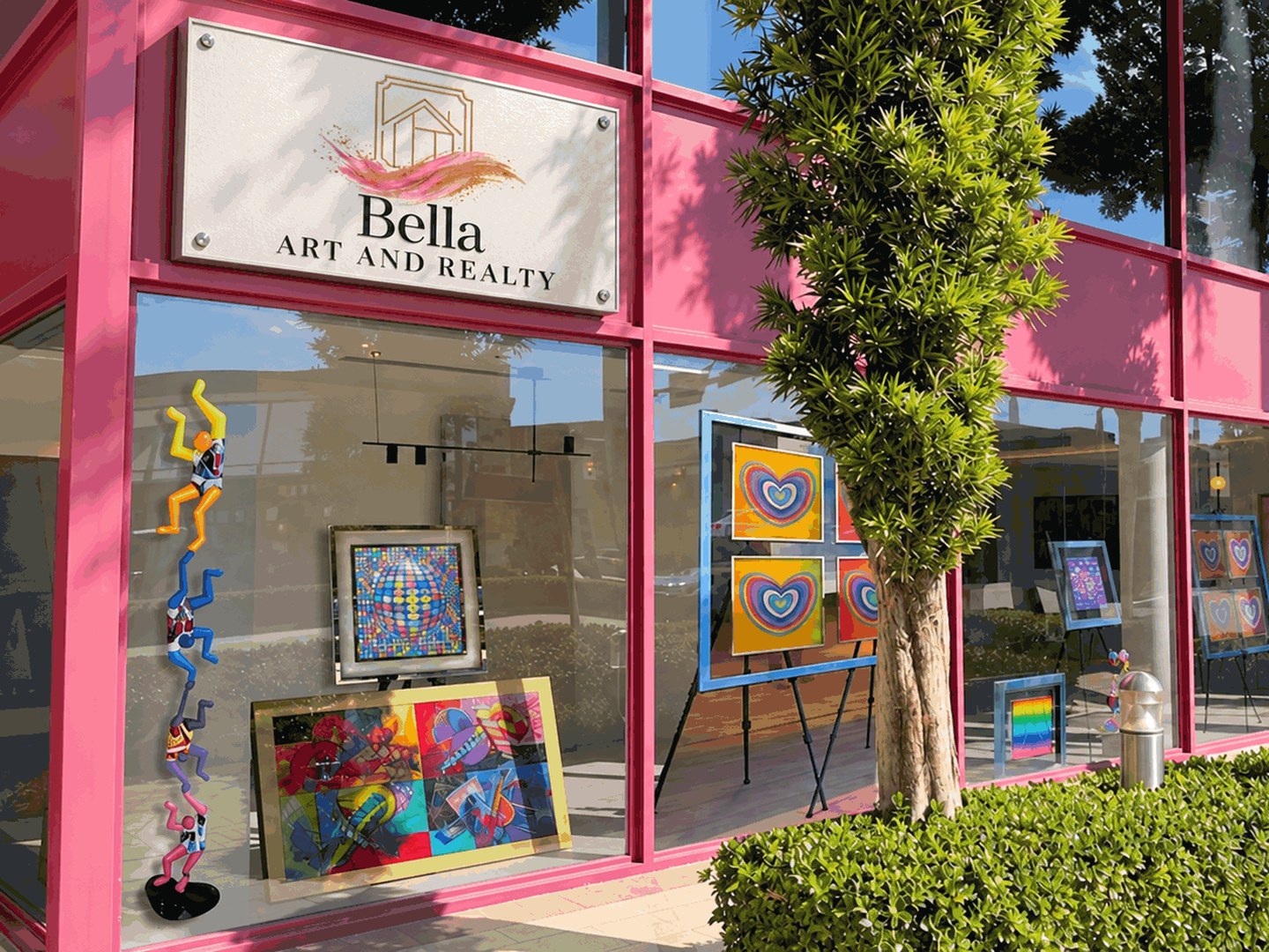 The Bella Art and Realty gallery on Kane Concourse, Bay Harbor Islands